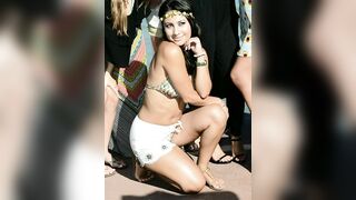 Francia Raisa in a Bikini Top at Her Birthday Party in Malibu