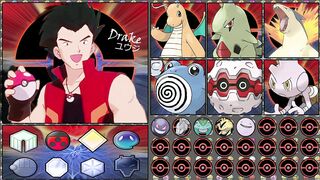 CHAMPION DRAKE / ユウジ POKEMON TEAM (IF HE TRAVEL TO OTHER REGION)