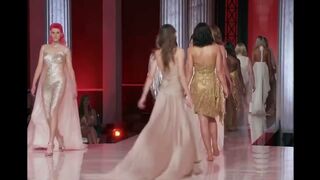 Many models dressed as Greek goddesses TRIP & FALL repeatedly during a 2022 fashion show in Athens