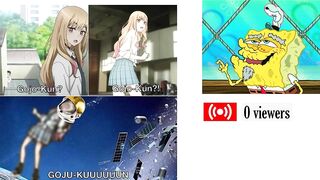 Spongebob reacts to Anime Memes