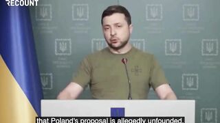 Zelensky SCOLDS Poland & USA: Stop playing games, Hurry, Send us fighter planes NOW. We have a war!