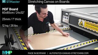 Canvas Stretching Machine BOARDS Demo - MHP ST