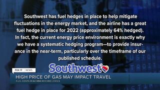 High price of gas may impact travel