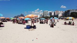 ???????? Summer in Rio de Janeiro - Brazil ☀️????️ Short Ipanema Beach Walk 4K