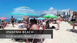 ???????? Summer in Rio de Janeiro - Brazil ☀️????️ Short Ipanema Beach Walk 4K