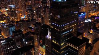 4K Drone | CHICAGO, Illinois Travel Time Lapse: Night Downtown,USA ???????? , Navy Pier / Cloud Gate