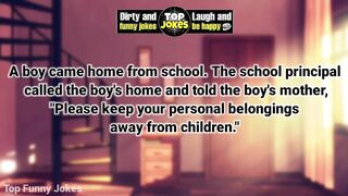 Funny Dirty Joke - The boy took the woman's sanitary pad to school