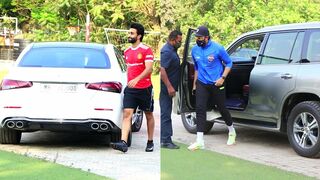 Celebrity in Expensive Cars Arrive for Football Practice Juhu | Adar jain, Abhishek Bachchan