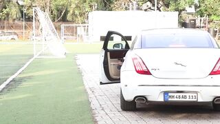 Celebrity in Expensive Cars Arrive for Football Practice Juhu | Adar jain, Abhishek Bachchan