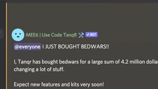 If TANQR Owned Roblox Bedwars