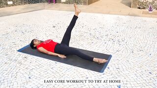 Easy Core Exercise to try at home for flat stomach I Yoga House