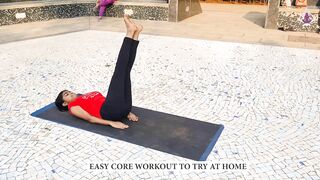 Easy Core Exercise to try at home for flat stomach I Yoga House