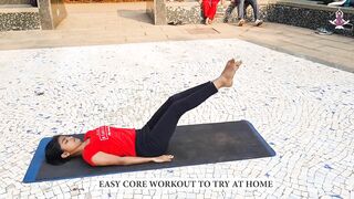 Easy Core Exercise to try at home for flat stomach I Yoga House