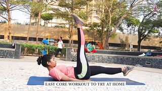 Easy Core Exercise to try at home for flat stomach I Yoga House