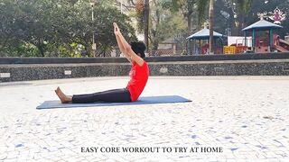 Easy Core Exercise to try at home for flat stomach I Yoga House