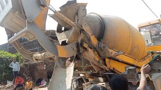 Construction A Concrete Road Stretching On Rural Fields With Ready-Mixed Concrete #vlog