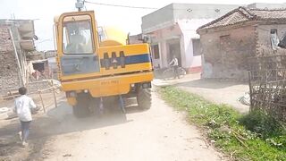 Construction A Concrete Road Stretching On Rural Fields With Ready-Mixed Concrete #vlog