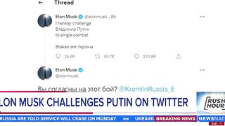 Elon Musk challenges Vladimir Putin to 'single combat' for Ukraine | Rush Hour