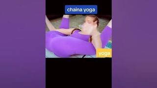 chaina cllass academy join.? flexible girl spiritualy yoga and gymnastics workout home