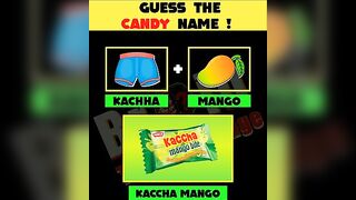 Guess Challenge : Guess The Candy Name ! | Puzzles for IQ Test | #shorts #viral #paheliyan