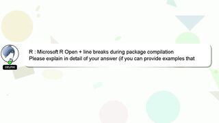 R : Microsoft R Open + line breaks during package compilation