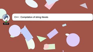 C++ : Compilation of string literals