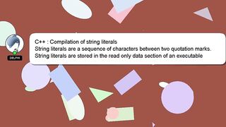 C++ : Compilation of string literals