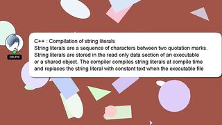 C++ : Compilation of string literals