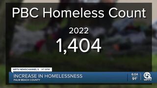 Homeless numbers increase in Palm Beach County since last year