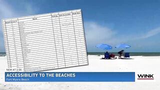 New Fort Myers Beach sand berm becomes an obstacle for a woman with disabilities