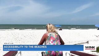 New Fort Myers Beach sand berm becomes an obstacle for a woman with disabilities