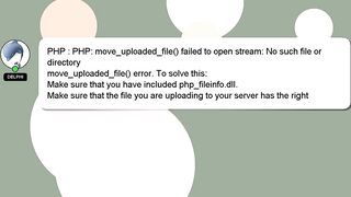 PHP : PHP: move_uploaded_file() failed to open stream: No such file or directory