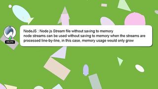 NodeJS : Node js Stream file without saving to memory