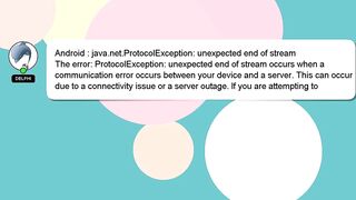 Android : java.net.ProtocolException: unexpected end of stream