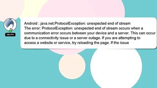 Android : java.net.ProtocolException: unexpected end of stream