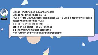 Django : Post method in Django models