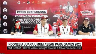 Sabet 133 Emas, Indonesia Juara Umum ASEAN Para Games