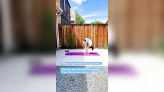 Sun Salutations Yoga Flow #sunsalutation #yogapractice #outdooryoga #gratitude #puppylove #yogalife