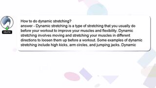 How to do dynamic stretching?