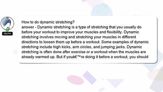 How to do dynamic stretching?