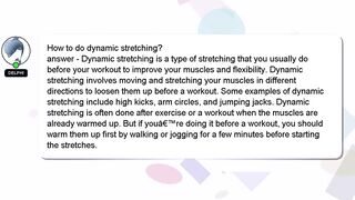 How to do dynamic stretching?