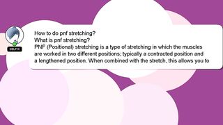 How to do pnf stretching?