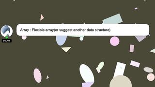 Array : Flexible array(or suggest another data structure)