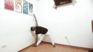 21 June International Yoga Day Trikonasana ( The Triangle Pose )