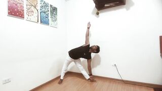 21 June International Yoga Day Trikonasana ( The Triangle Pose )