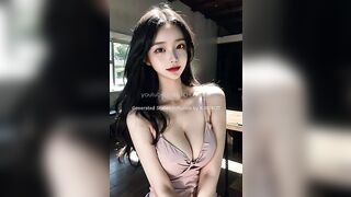 Comfortable lingerie in the kitchen | 부엌에서 편안한 란제리