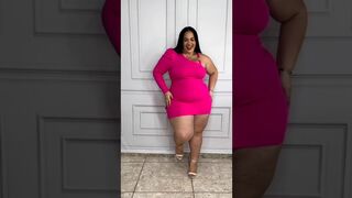 Plus Size Models and pink Fashion Dress 2023 #model #fashion