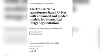 EG-TransUNet: a transformer-based U-Net with enhanced and guided models for biomedica... | RTCL.TV