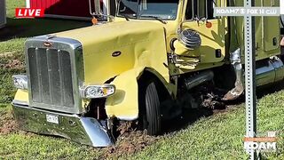 Pickup pulls into path of tractor-trailer, driver suffers serious injuries in crash