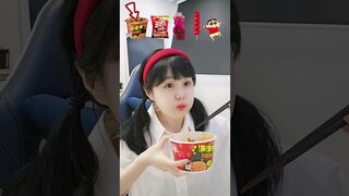 Red food MUKBANG???????????? #tiktok #shorts